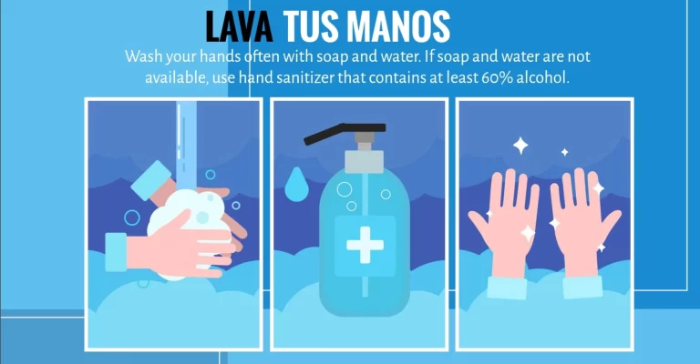 Avisos con instrucciones de higiene